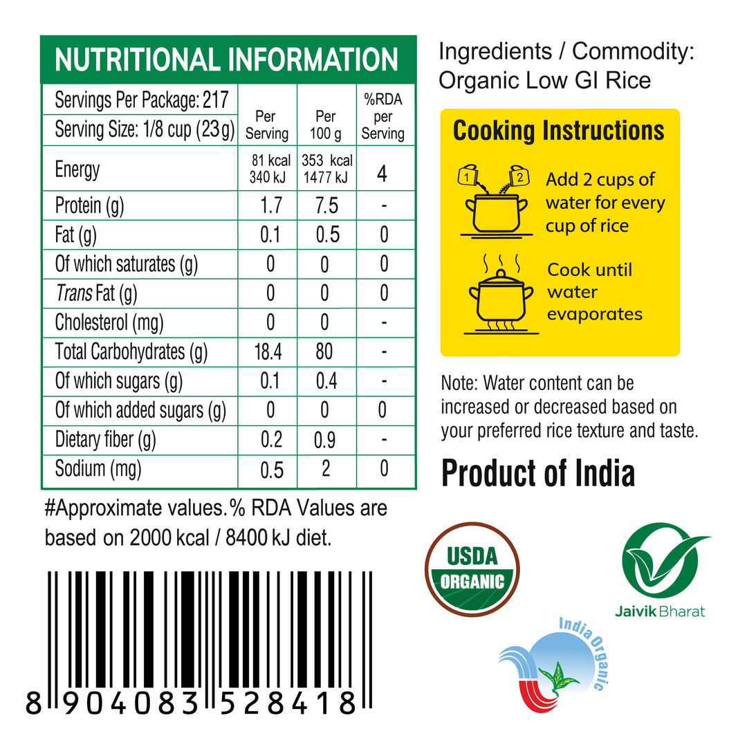 24 Mantra Organic Low GI Rice 5kg