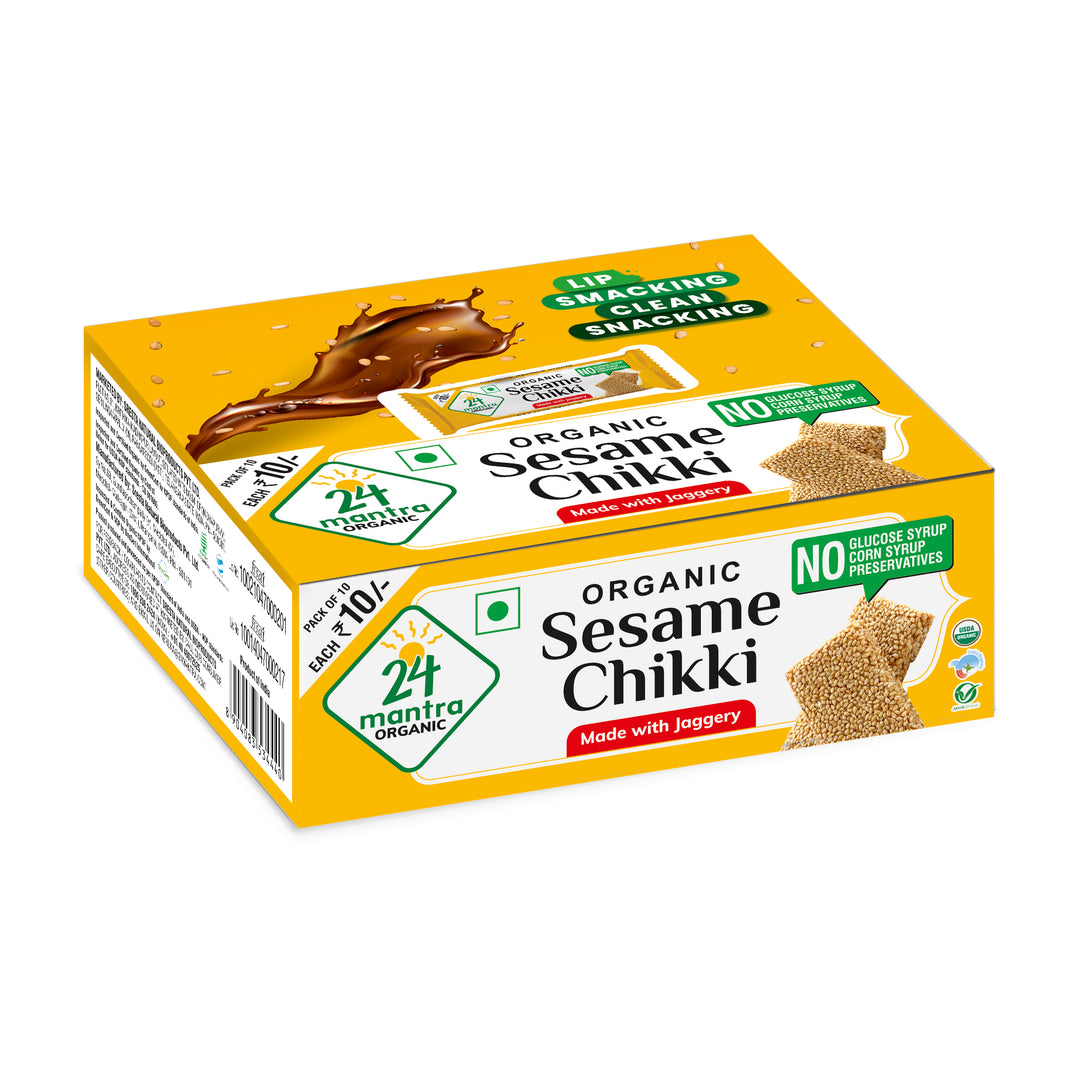 24 Mantra White Sesame With Jaggery Chikki