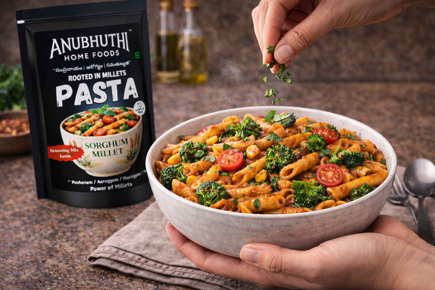 Sorghum Millet Pasta 200g - Anubhuthihomefoods