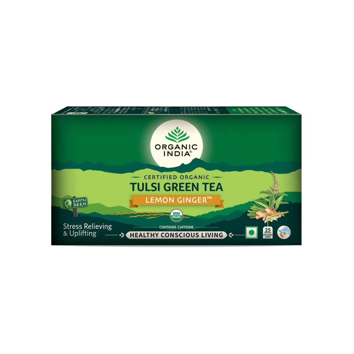 Organic India Lemon Ginger 25 tea bags