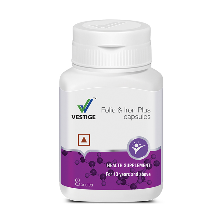 Vestige Folic & Iron Plus 60 Capsules
