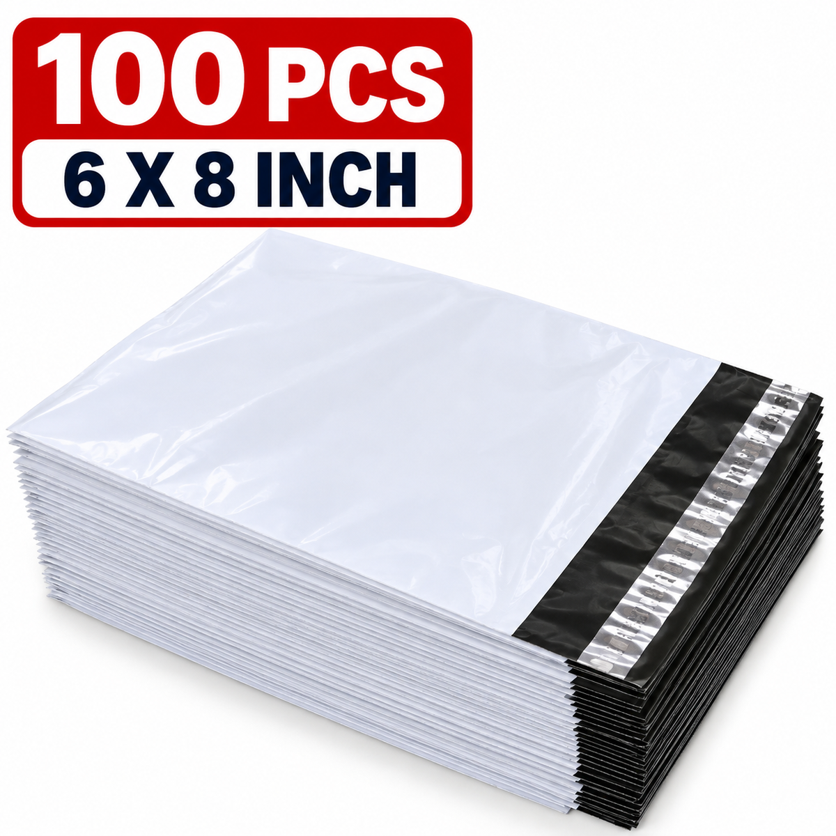 Courier Bag/Envelopes/Pouches/Cover 6*8 (Pack of 100) Temper Proof Plastic Polybags (with Pod)
