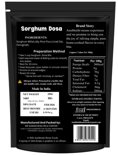Sorghum  Millet Dosa Mix 250g