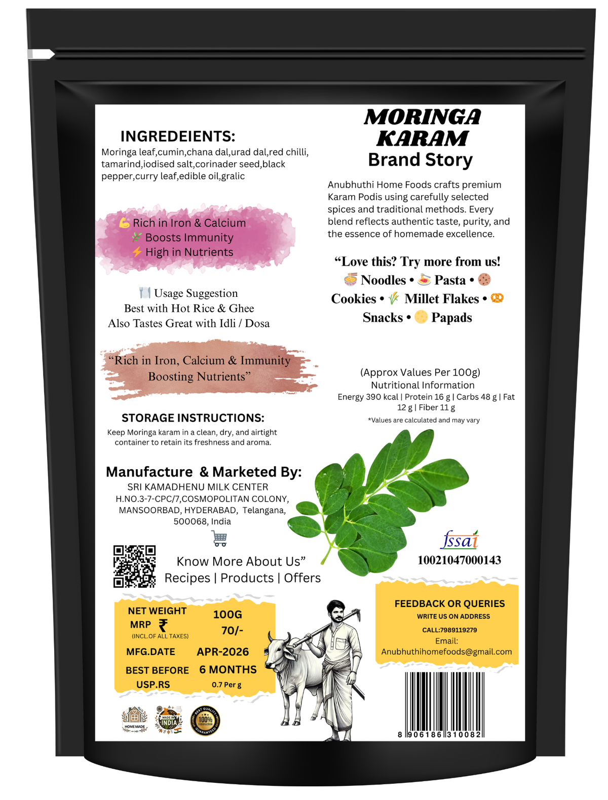 Moringa karam Podi 100g
