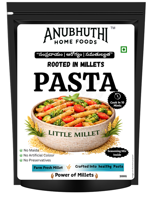 Little  Millet Pasta 200g - Anubhuthihomefoods