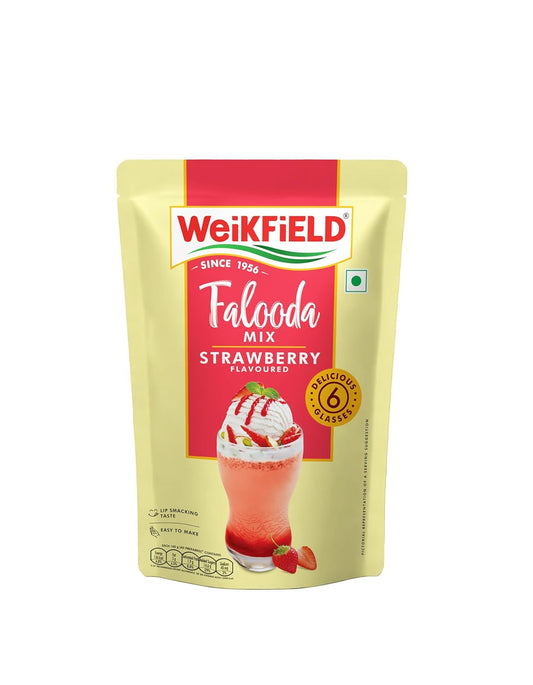 Weikfield Falooda Mix 200 g Pouch | Strawberry Flavoured
