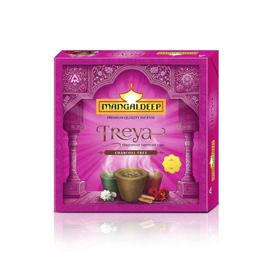 Mangaldeep Treya Power of 3in1 Sambrani Cups - 9 Cups