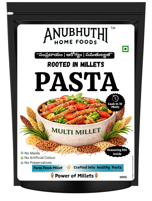 Multi Millet Pasta 200g - Anubhuthihomefoods