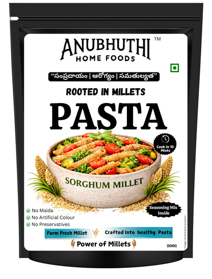 Sorghum  Millet Pasta 200g - Anubhuthihomefoods
