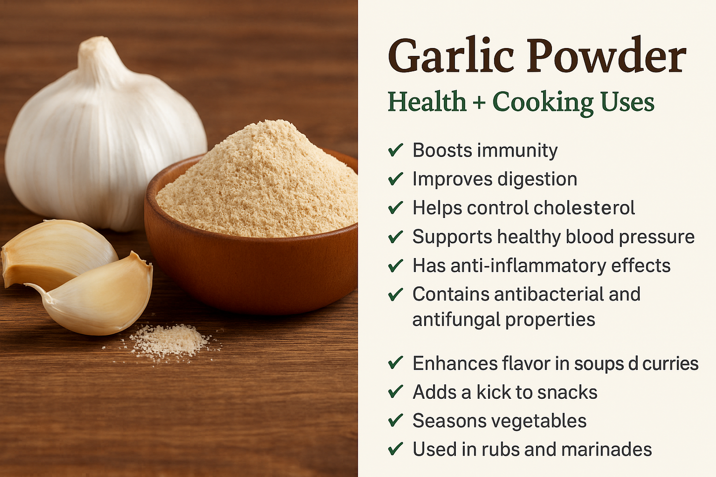 Garlic powder 200g ( No added colours, No preservatives, and No artificial flavours )
