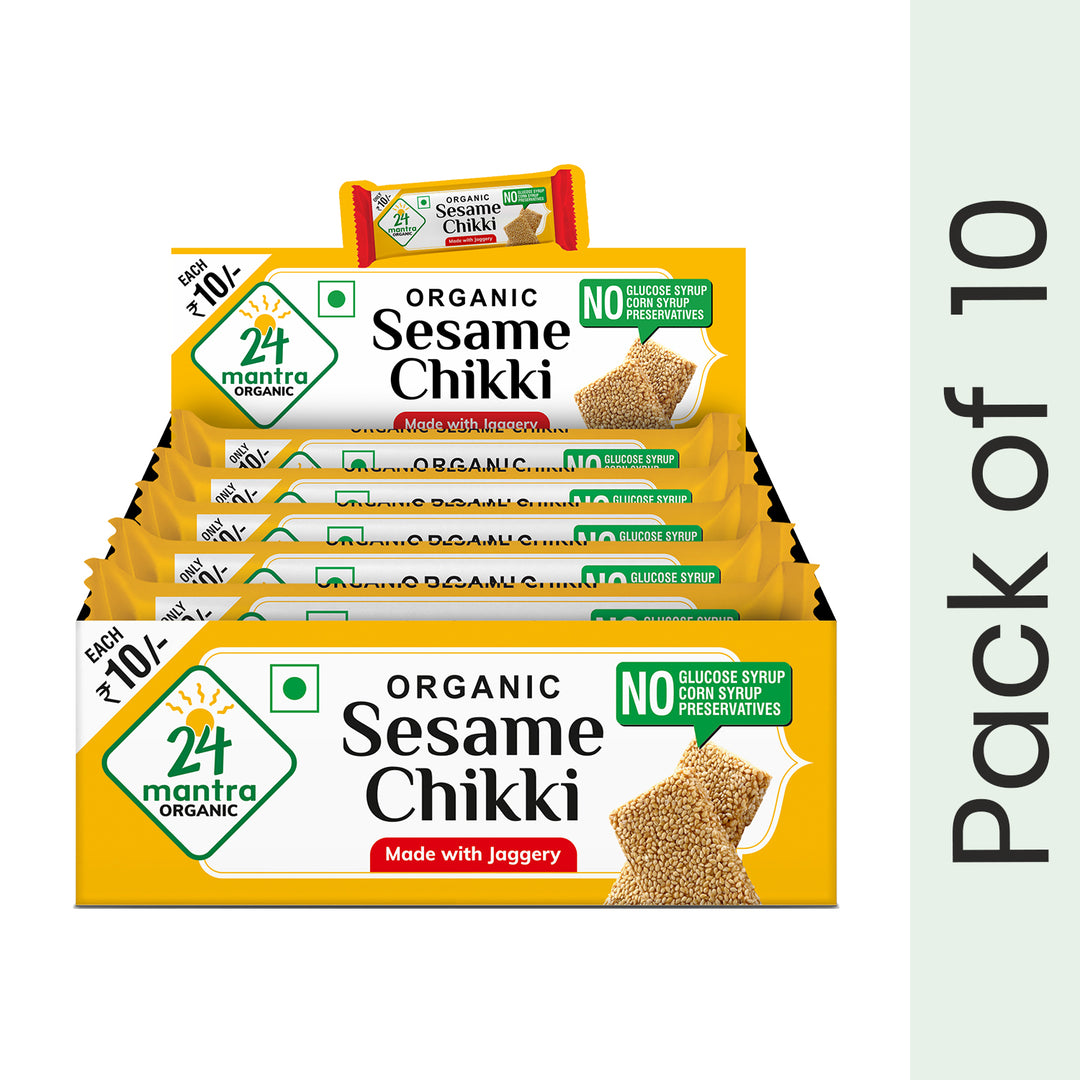 24 Mantra White Sesame With Jaggery Chikki
