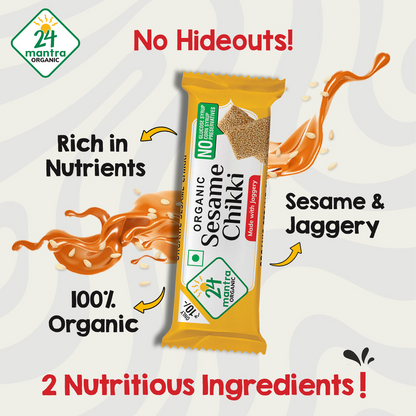 24 Mantra White Sesame With Jaggery Chikki