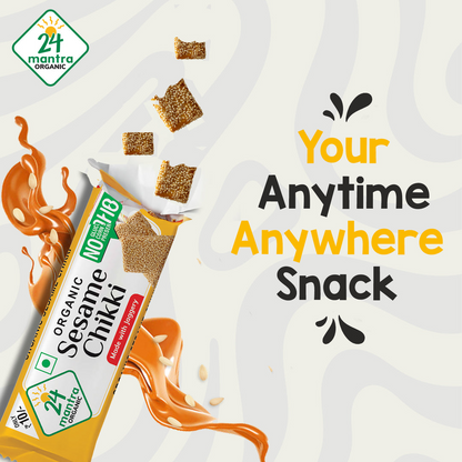 24 Mantra White Sesame With Jaggery Chikki