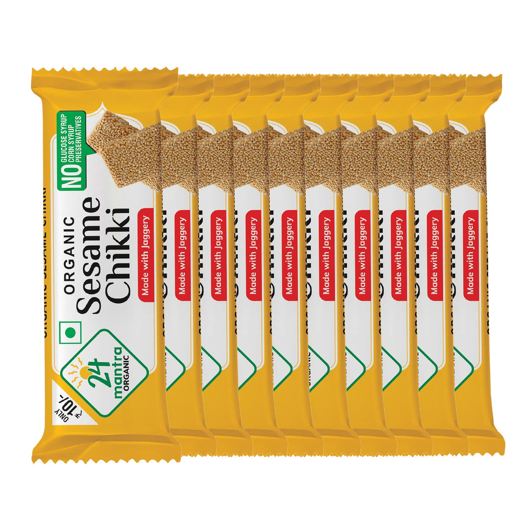 24 Mantra White Sesame With Jaggery Chikki