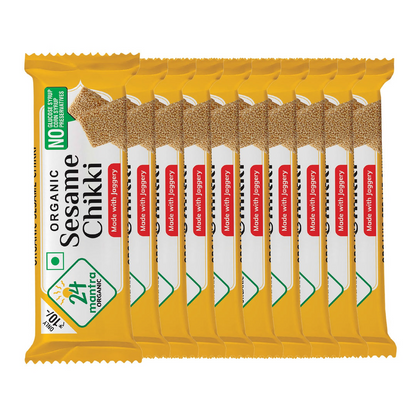 24 Mantra White Sesame With Jaggery Chikki