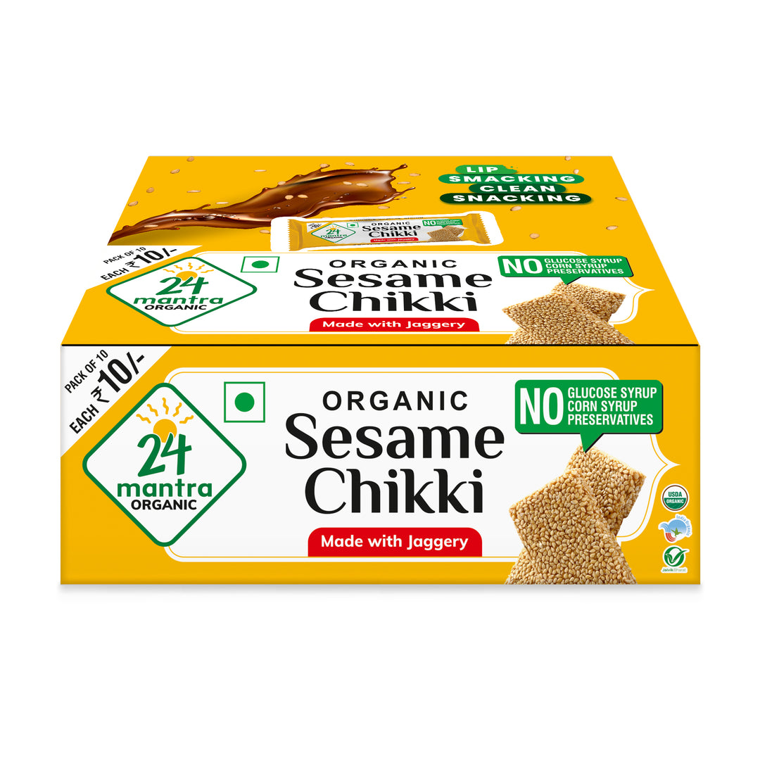 24 Mantra White Sesame With Jaggery Chikki