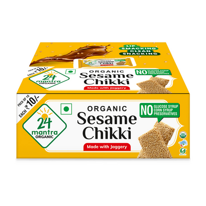24 Mantra White Sesame With Jaggery Chikki