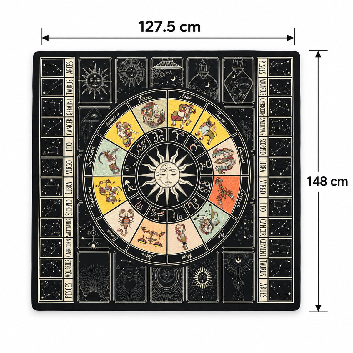 Mandala Wall Hanging Tapestry For Bedroom And Living Room Interior (148x127cm)