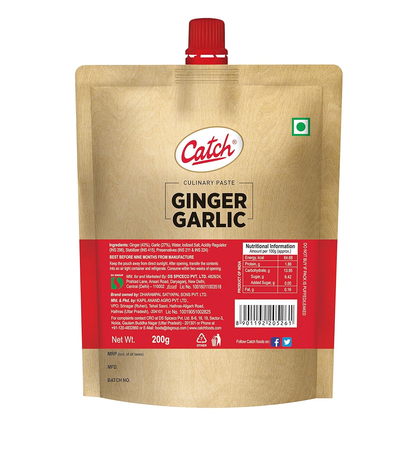 Catch Ginger Garlic Paste 200g