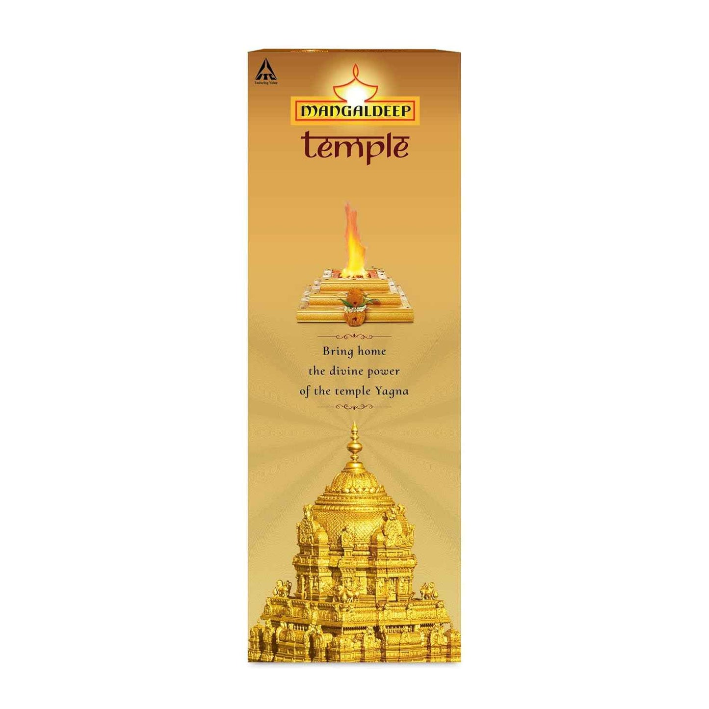 Mangaldeep Temple Gold Tradition - Yagna Inspired Fragrance - Premium Incense Sticks (40 Sticks)