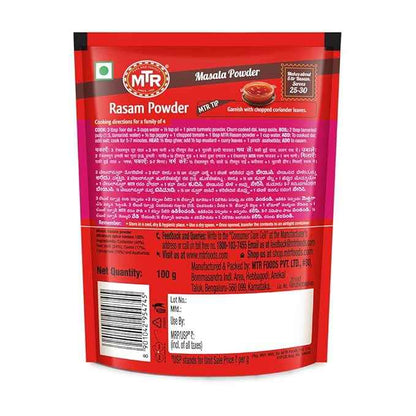 MTR Rasam Powder | Traditional Masalas | Authentic Spiced South-Indian Soup | 100g