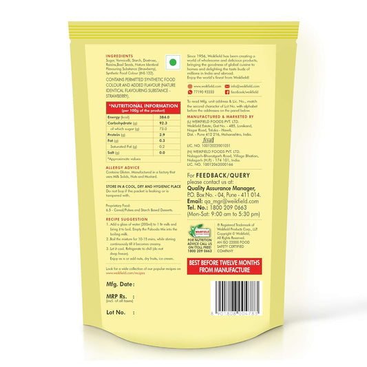 Weikfield Falooda Mix 200 g Pouch | Strawberry Flavoured