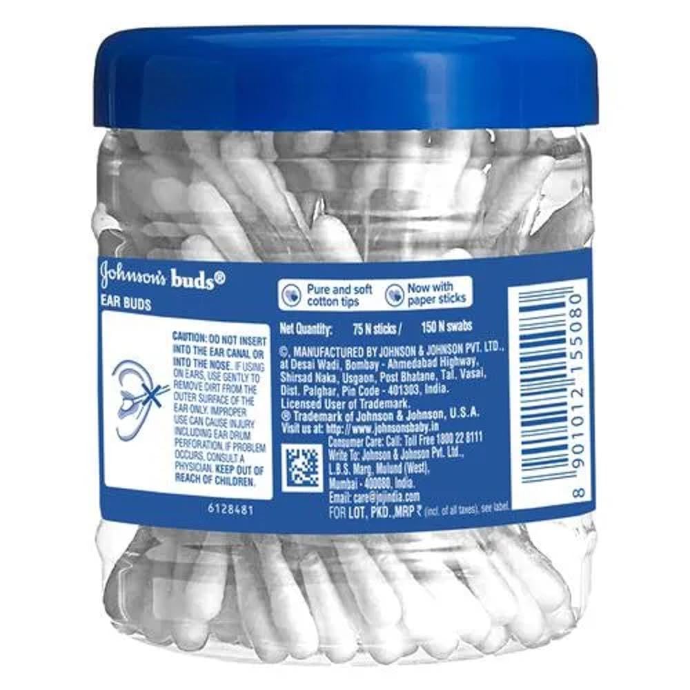 Johnson’s Buds Gentle, 150 Swabs
