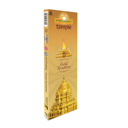 Mangaldeep Temple Gold Tradition - Yagna Inspired Fragrance - Premium Incense Sticks (40 Sticks)