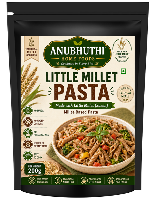 Little  Millet Pasta -No Maida-No Preservatives-No Artificial colours  200g (Pack of 2)