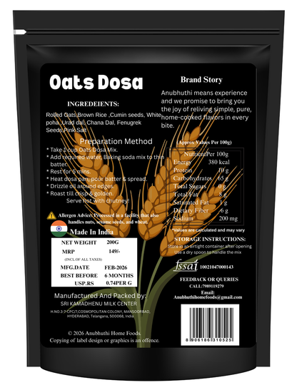 Rolled Oats  Dosa Mix 250g