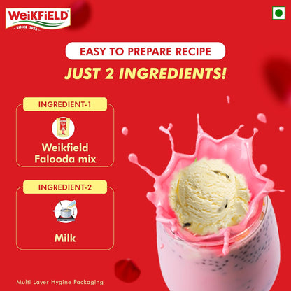 Weikfield Falooda Mix 200 g Pouch | Rose Flavoured