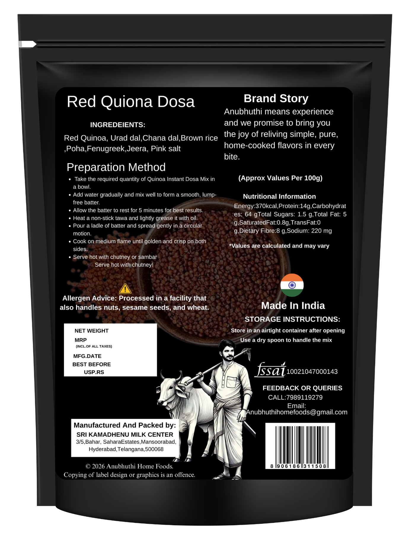 Red Quiona Dosa Mix 250g