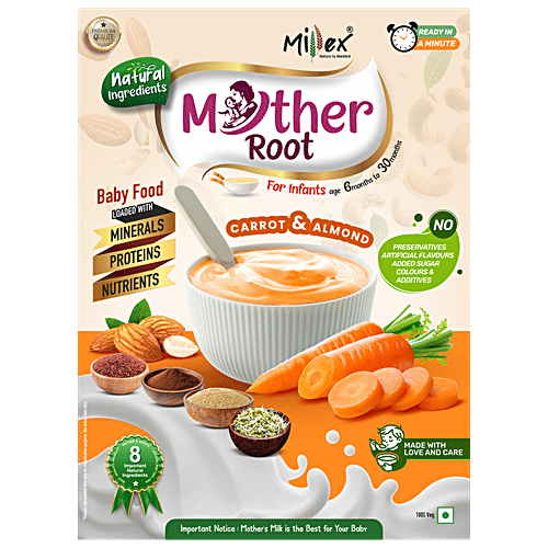 Millex Mother Root Carrot & Almond Baby Food - 6 To 30 Months, 400 g