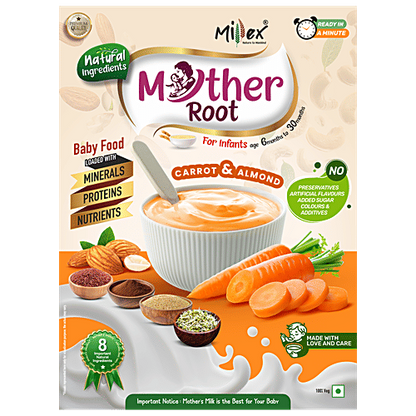 Millex Mother Root Carrot & Almond Baby Food - 6 To 30 Months, 400 g