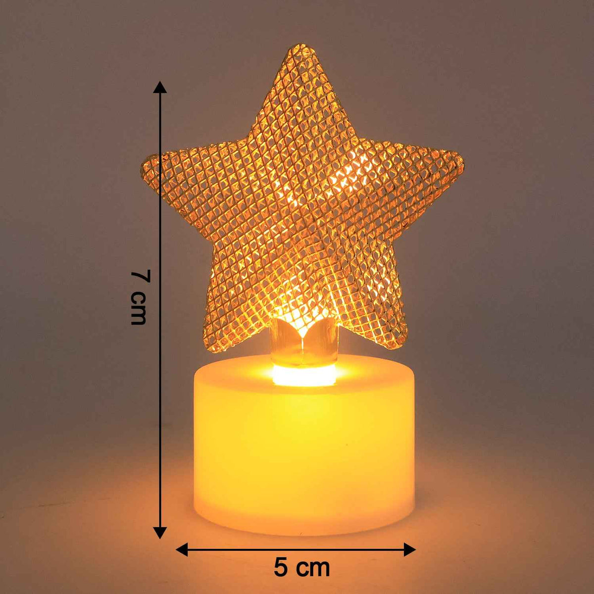 Set Of 12 Decorative Led Star Candles