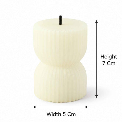 Hourglass Ribbed Flameless Led Candles For Festive Home Decor (6 Pc Set)