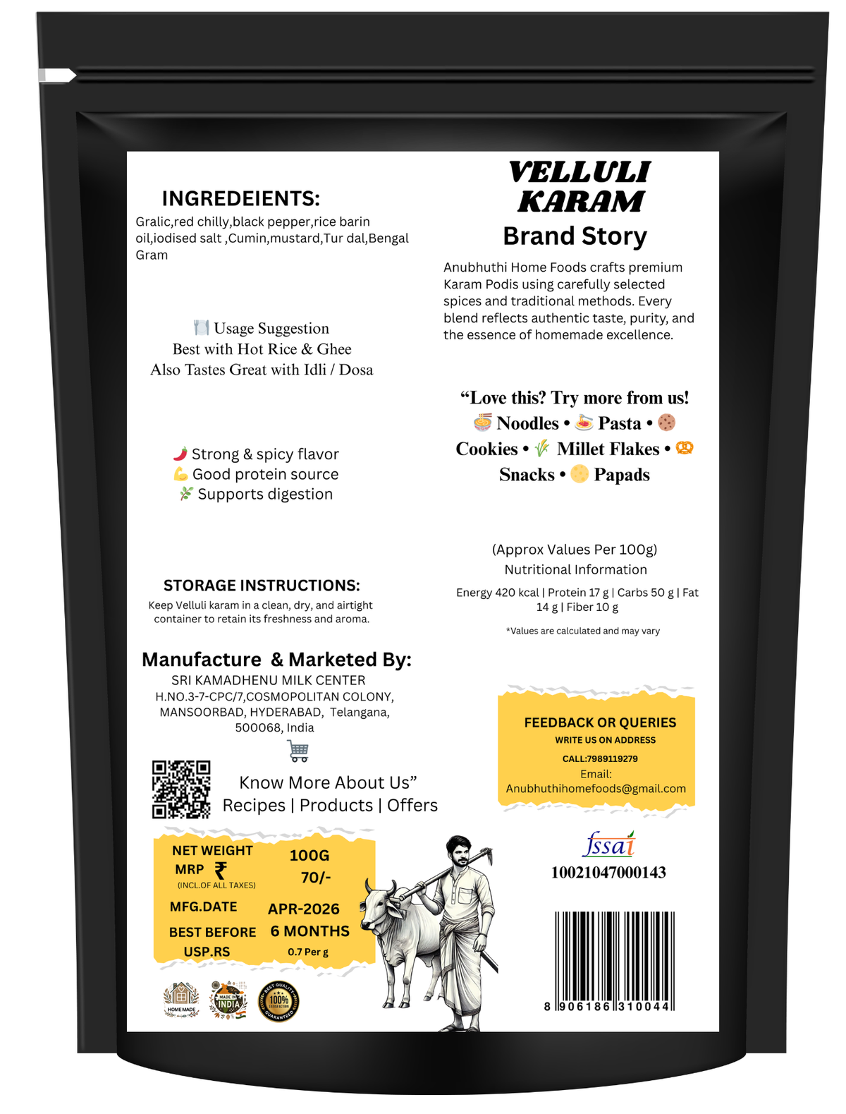 Velluli Karam 100g