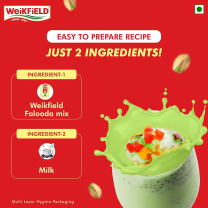 Weikfield Falooda Mix 200 g Pouch | Kesar Pista Flavoured |