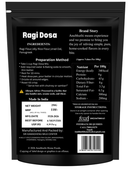 Ragi  Millet Dosa Mix 250g