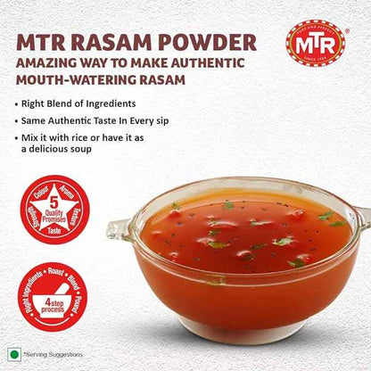 MTR Rasam Powder | Traditional Masalas | Authentic Spiced South-Indian Soup | 100g