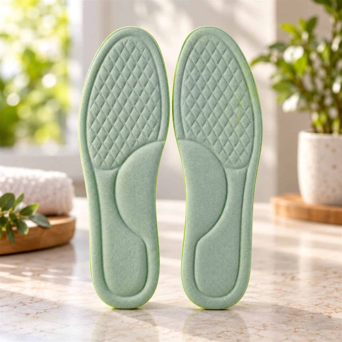 Soft Foam Shoe Insoles With Textured Surface For Daily Wear (1 Pair Size 45-46)