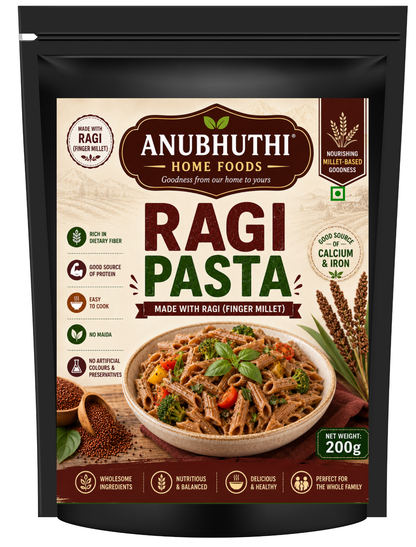 Ragi Millet Pasta No Maida-No Preservatives-No Artificial colours 200g (Pack of 2)