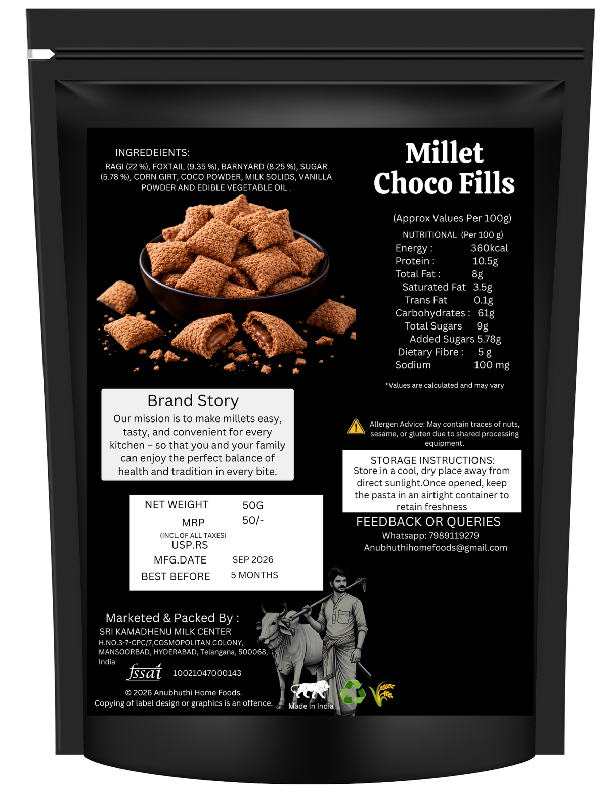 Millet Choco Fills 50g