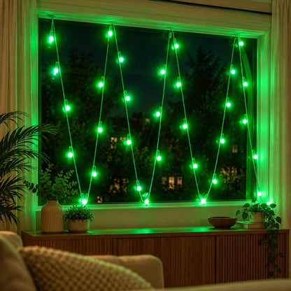 Green Led String Lights For Festival And Indoor Window Decoration (10 Mtr)