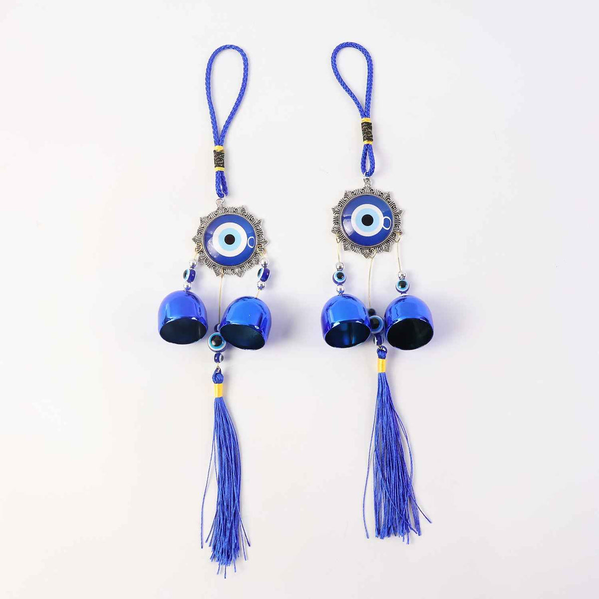 Decorative Evil Eye Hanging Wind Chime Set (2 Pc Set)