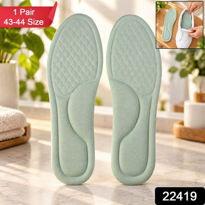 Soft Foam Shoe Insoles With Textured Surface For Daily Wear (1 Pair Size 43-44)