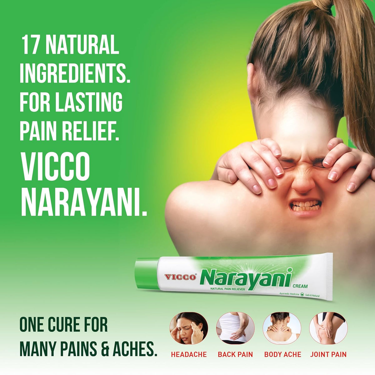Vicco Narayani Cream I Ayurvedic Pain Relief Ointment I 30g