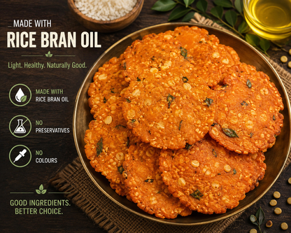 Appalu – Traditional Crispy South Indian Snack | Made with Rice Bran Oil  250g
