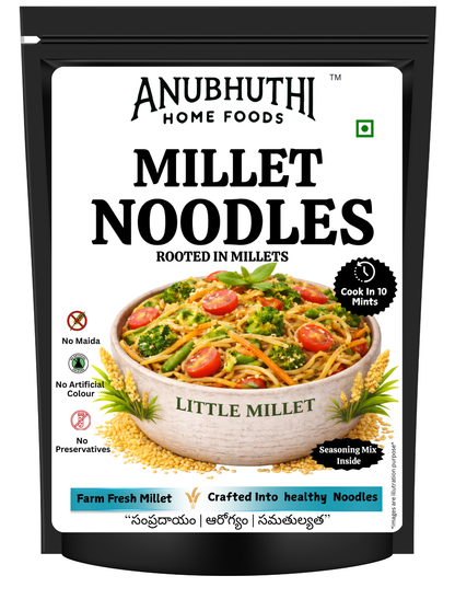 Little  Millet Hakka Noodles 200g - Anubhuthihomefoods