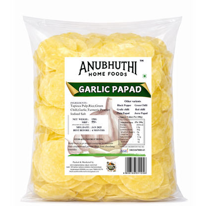 Sabudana Garlic  Papapd  150g